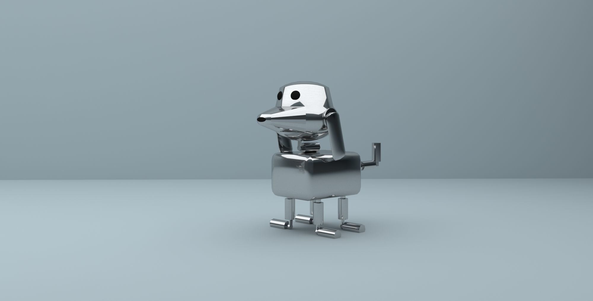 Simple robot characters 3D model_8