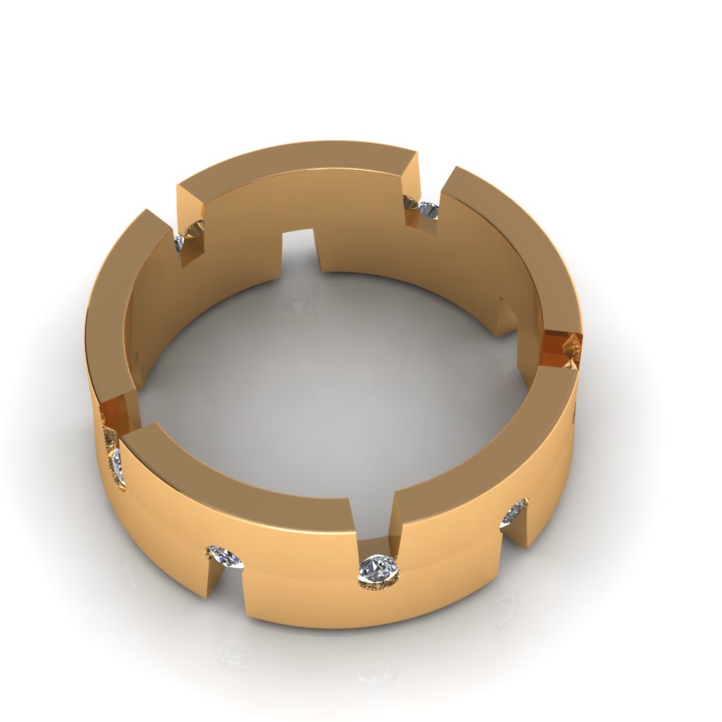 Wedding Band 3D print model_4