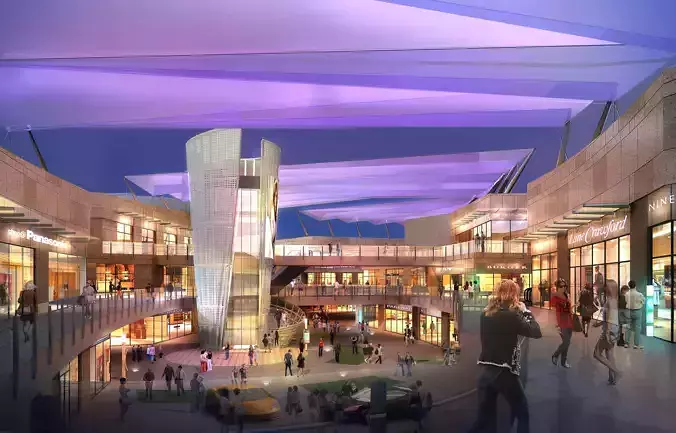 3Dmax fashion city commercial square building 67
