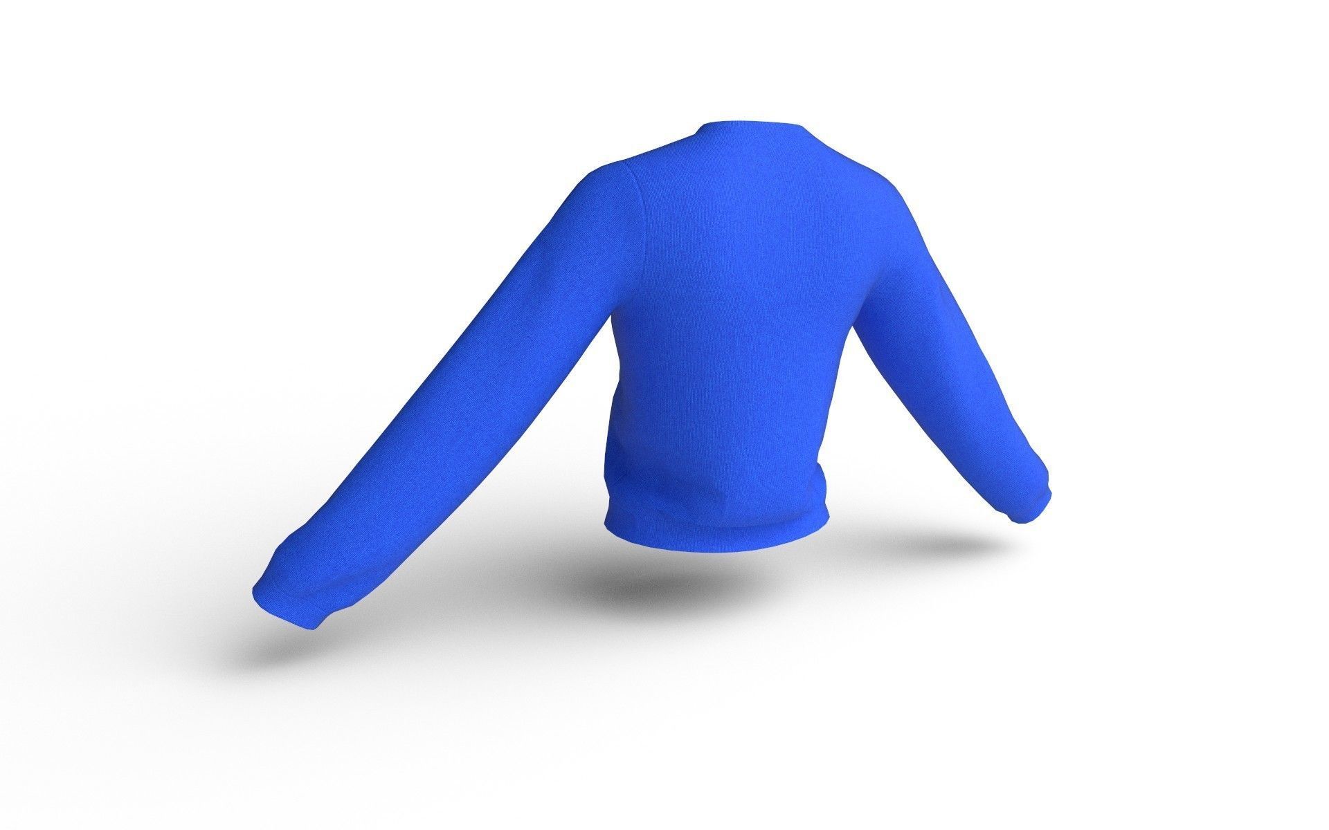 Female Tshirt M04 Low-poly 3D model_4