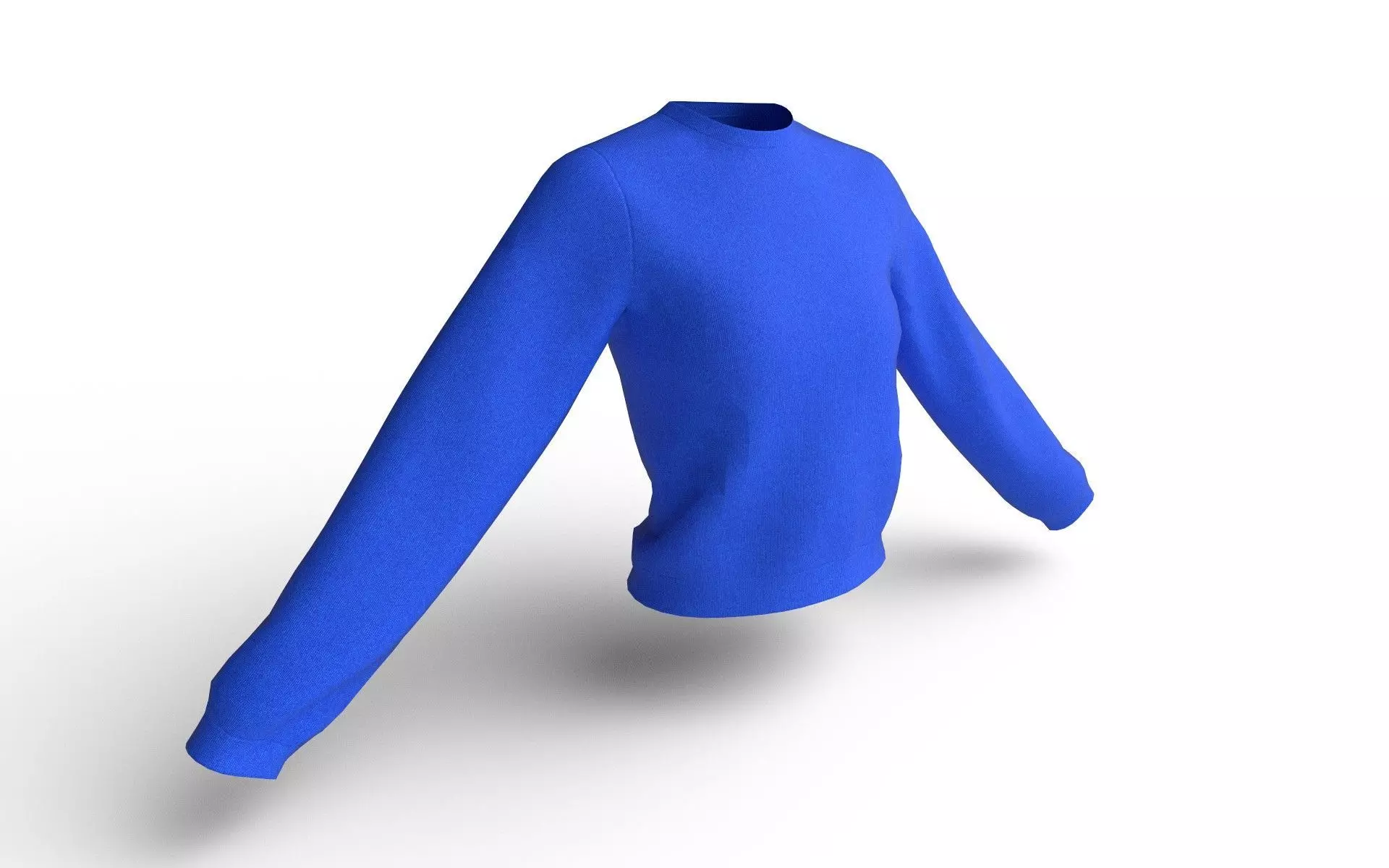 Female Tshirt M04 Low-poly 3D model_0