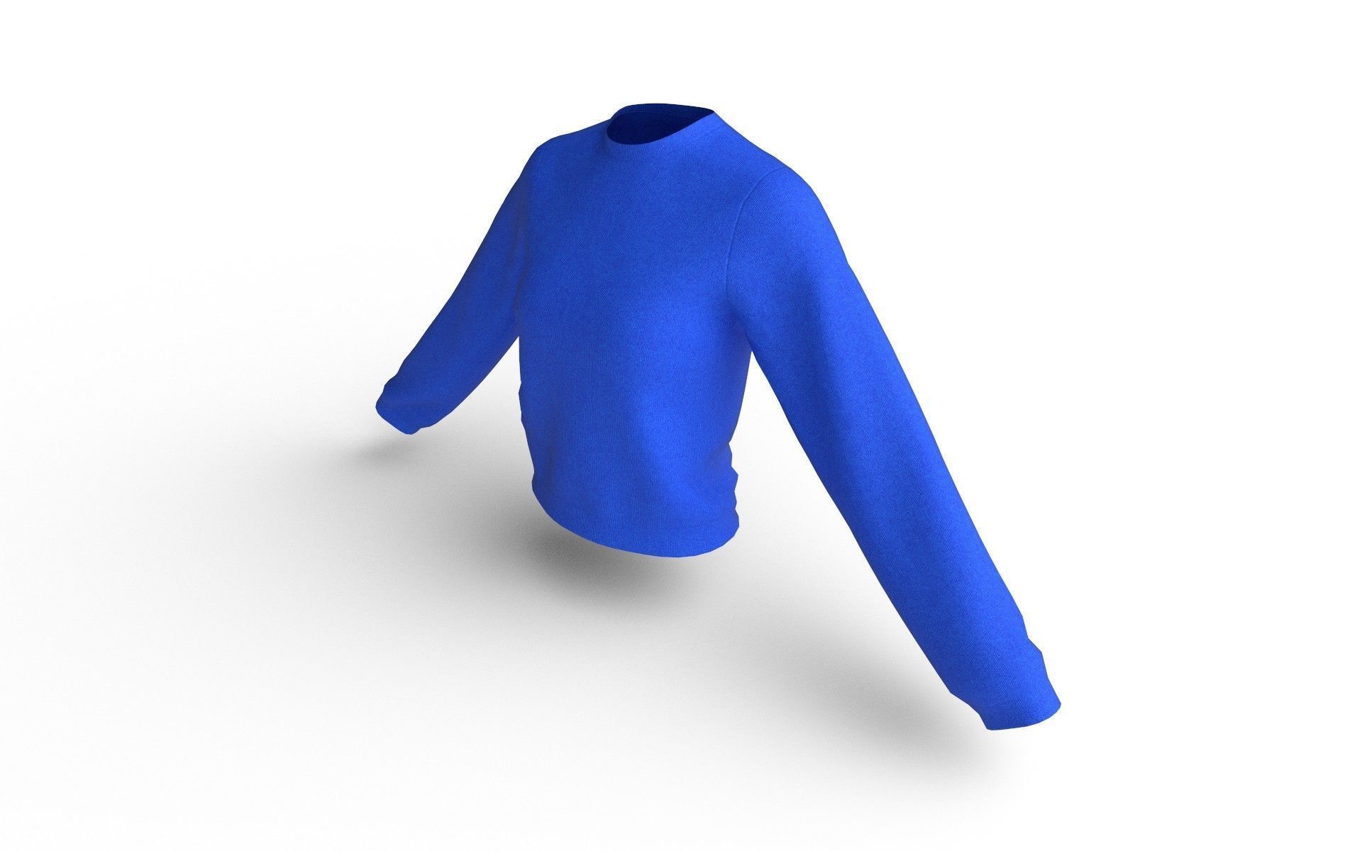 Female Tshirt M04 Low-poly 3D model_3