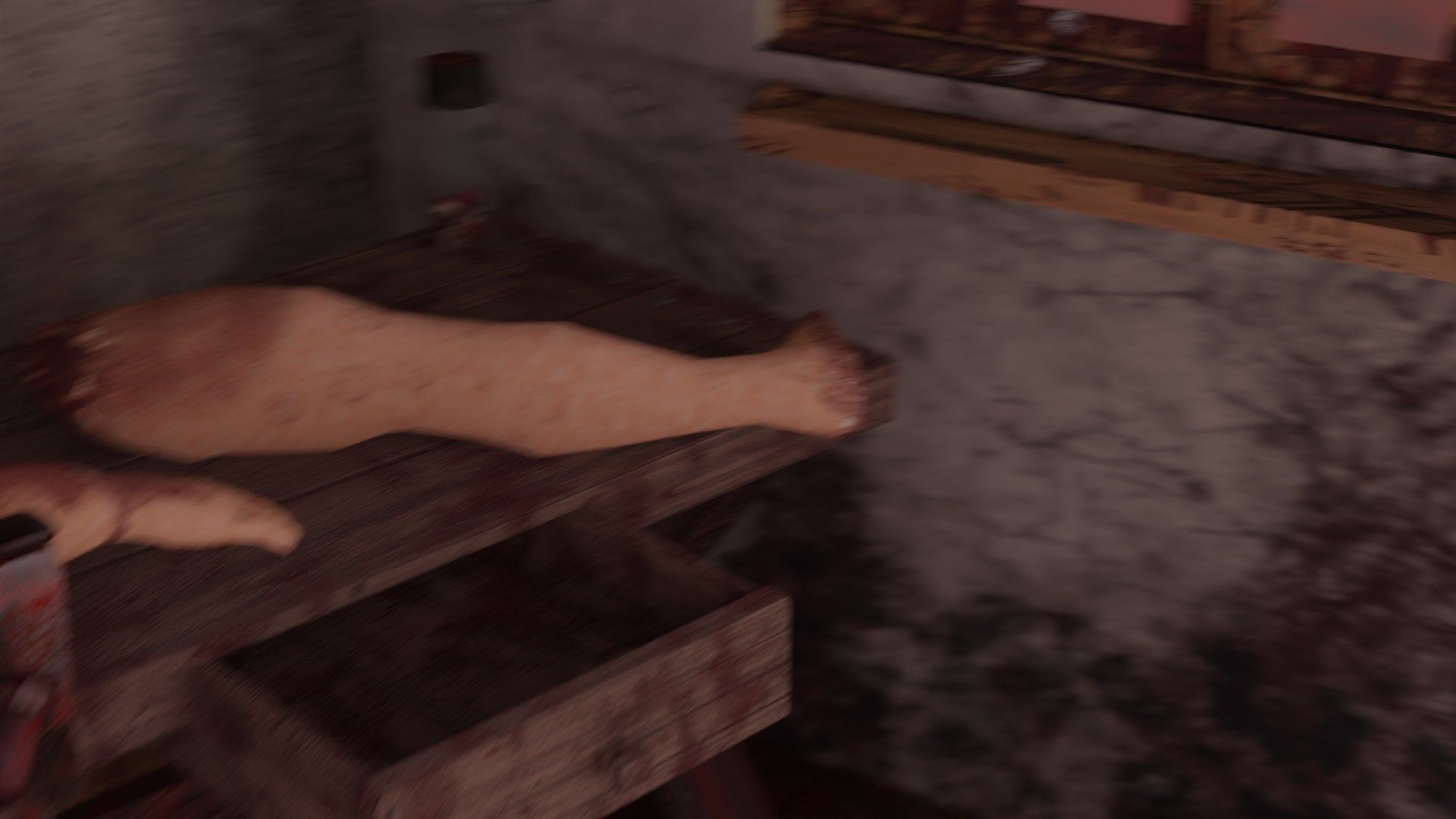 Haunted Mansion Bloodstained Couch Rustic Stairs Low-poly 3D model_30