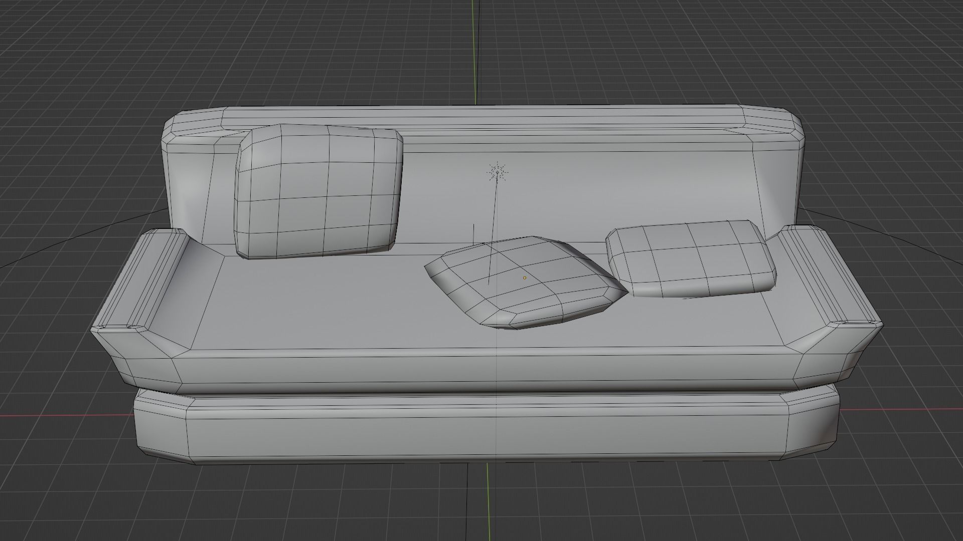 Haunted Mansion Bloodstained Couch Rustic Stairs Low-poly 3D model_10