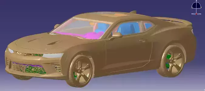 Chevrolet Camaro 2SS Coupe 2016 Vehicle 3d scan model 3D model 3D model