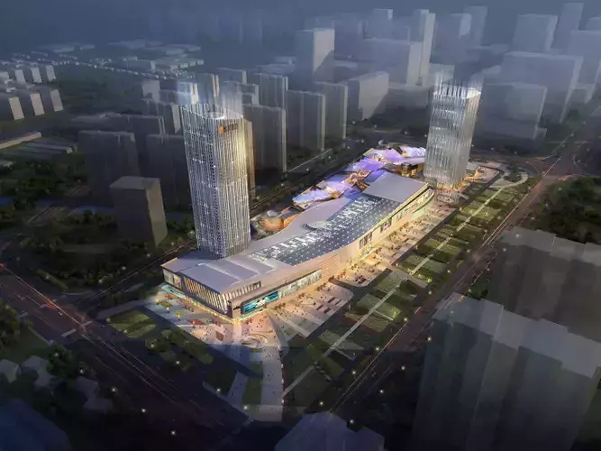 3Dmax fashion city commercial square building 69