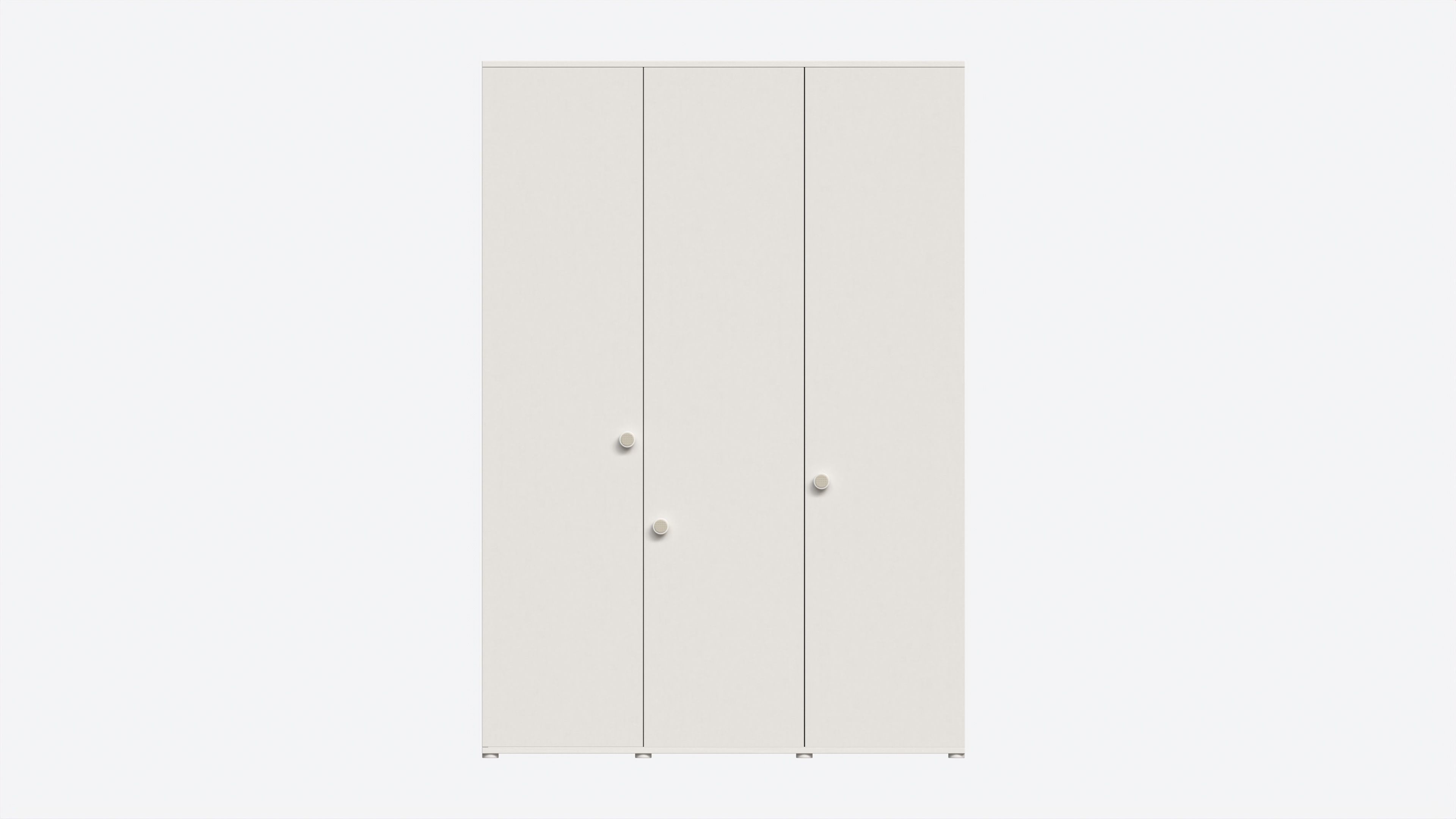 Cilek Montes White 3-door Wardrobe 3D model_4