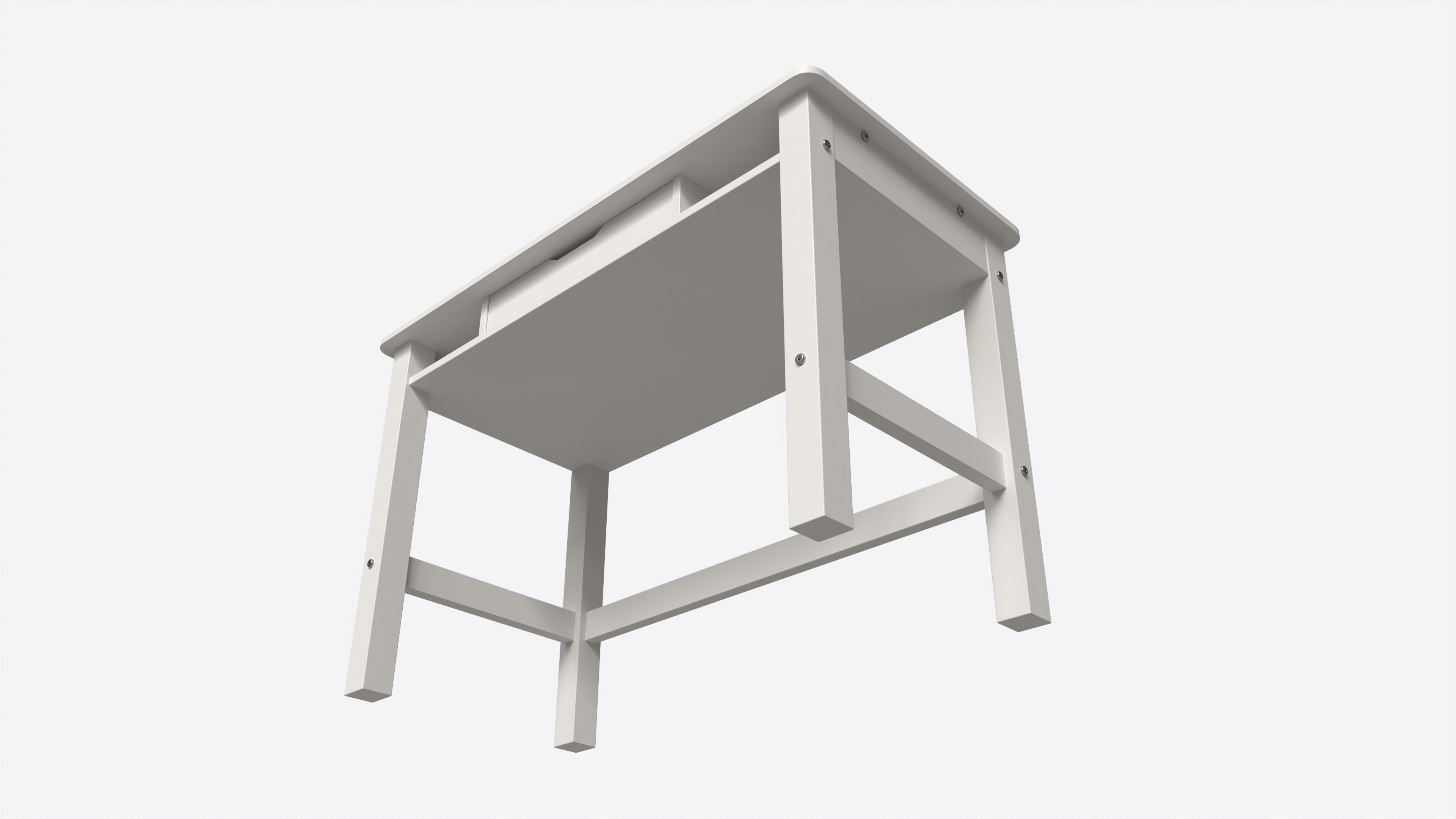 Cilek Montes White Desk 3D model_3