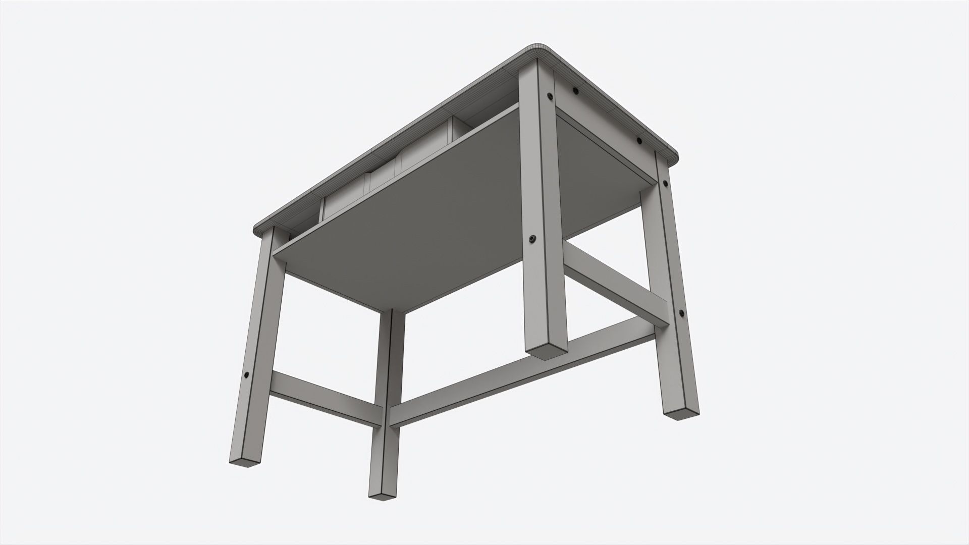 Cilek Montes White Desk 3D model_6