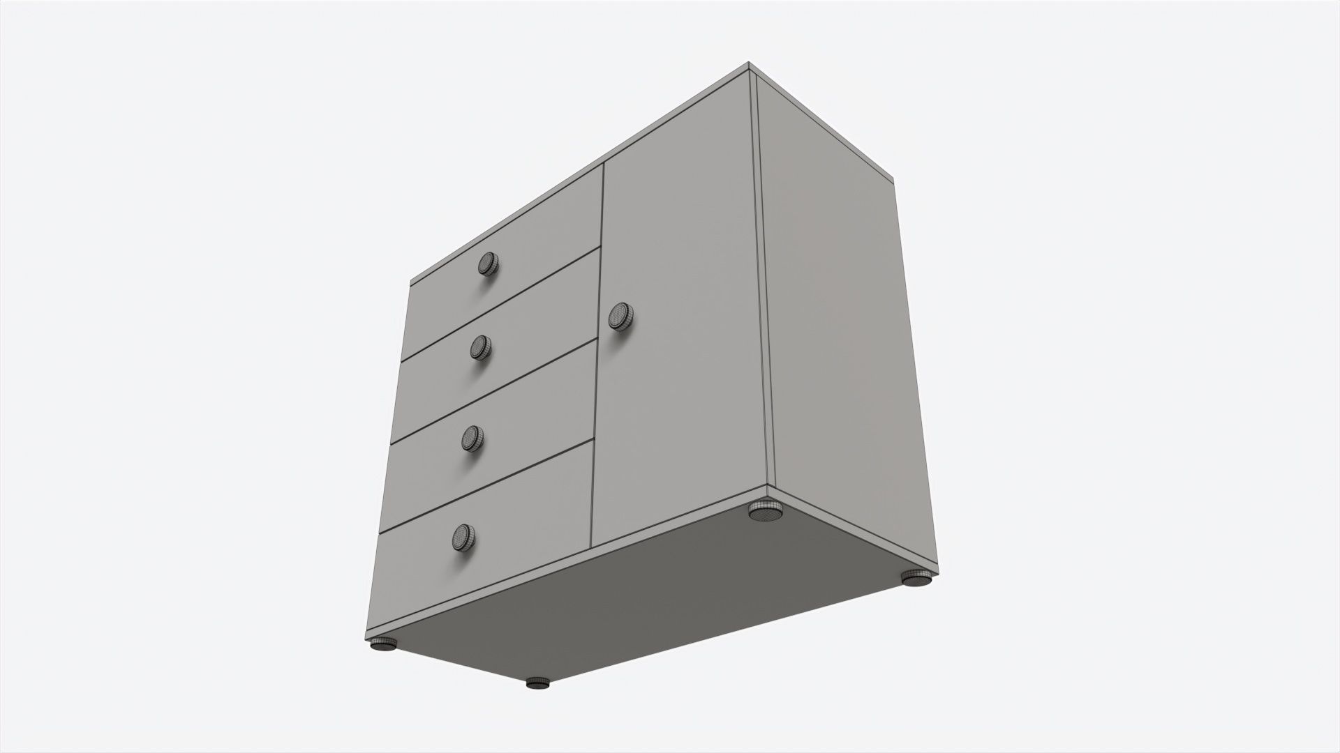Cilek Montes White Dresser 3D model_6