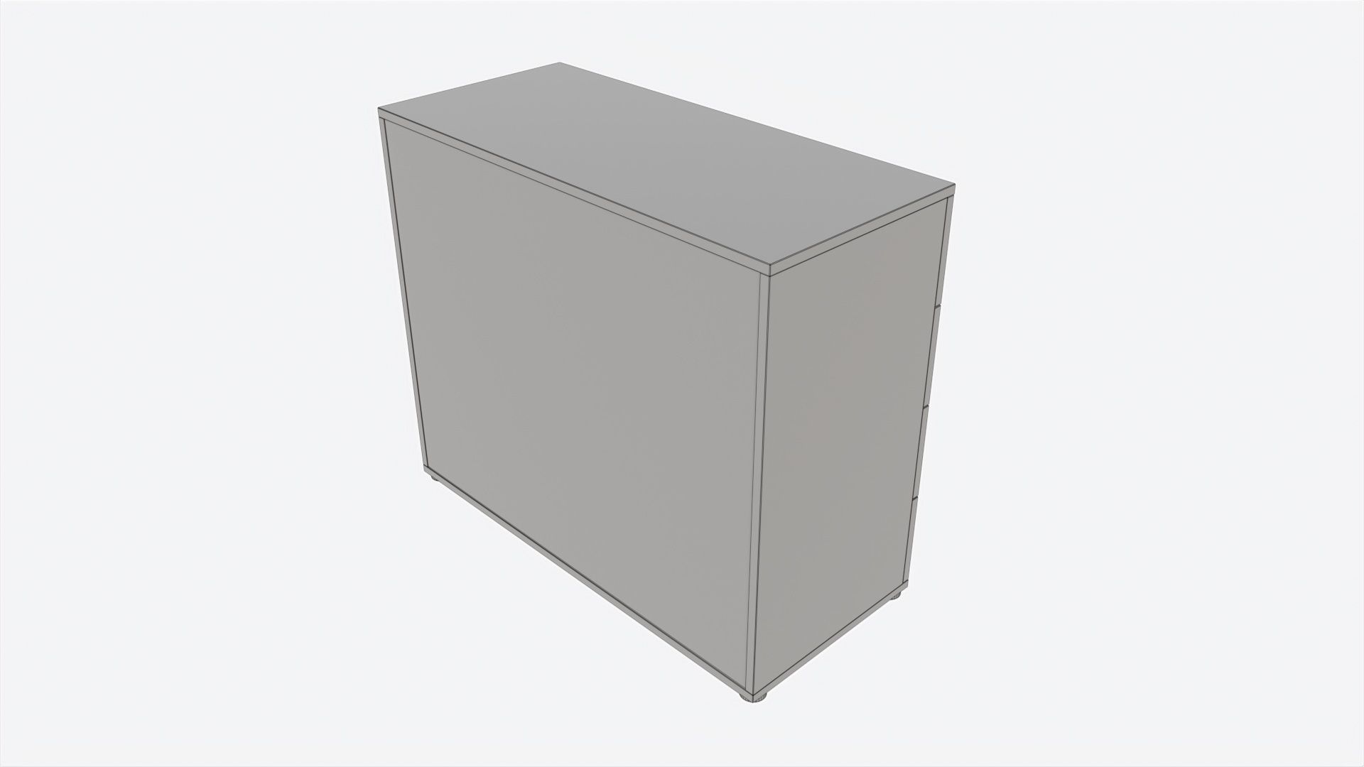 Cilek Montes White Dresser 3D model_7