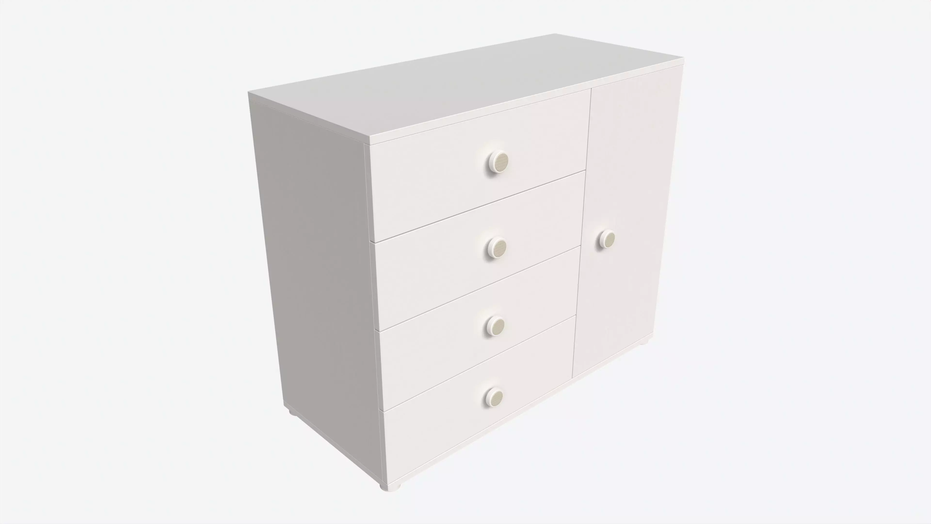 Cilek Montes White Dresser 3D model_0