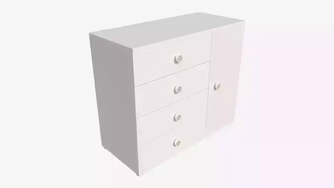 Cilek Montes White Dresser 3D model