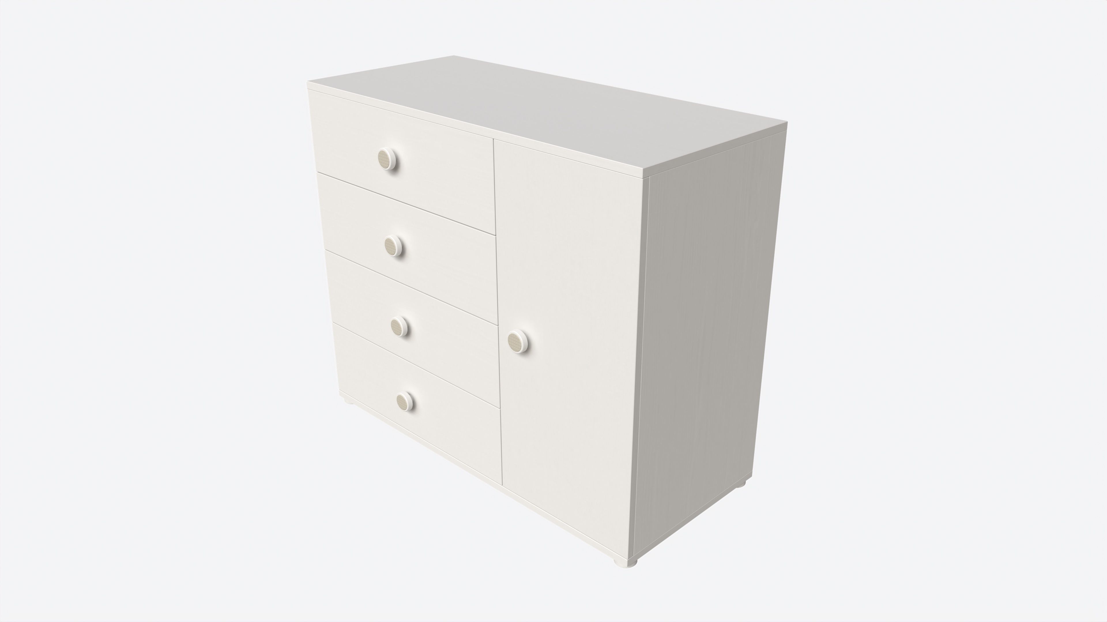Cilek Montes White Dresser 3D model_1