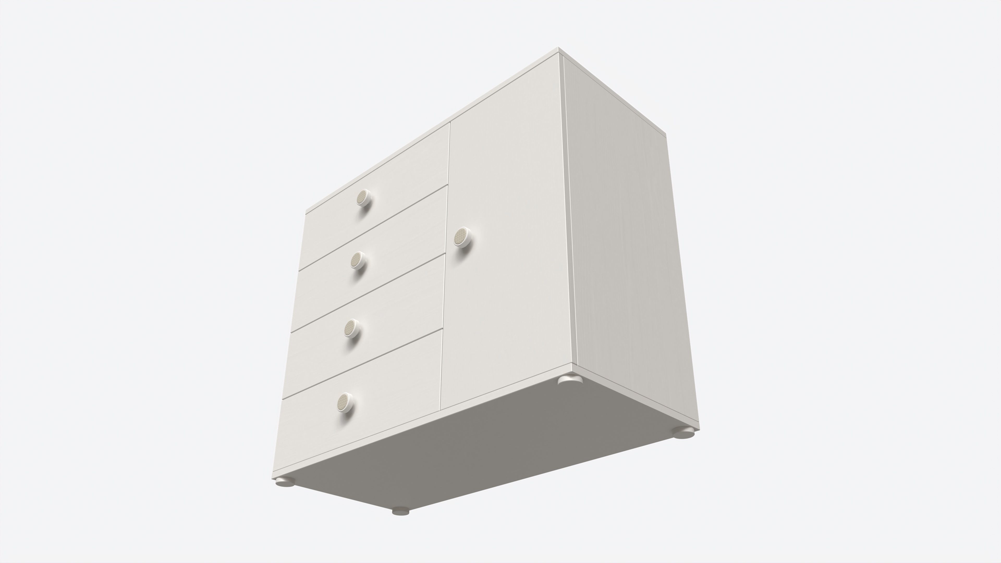 Cilek Montes White Dresser 3D model_3