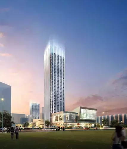 3Dmax fashion city commercial square building 72