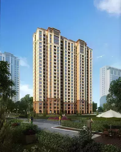 3Dmax fashion city commercial square building 73