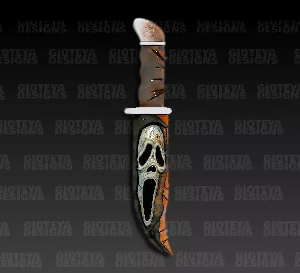 Horror Acccesories Scream Knife 3D model_0
