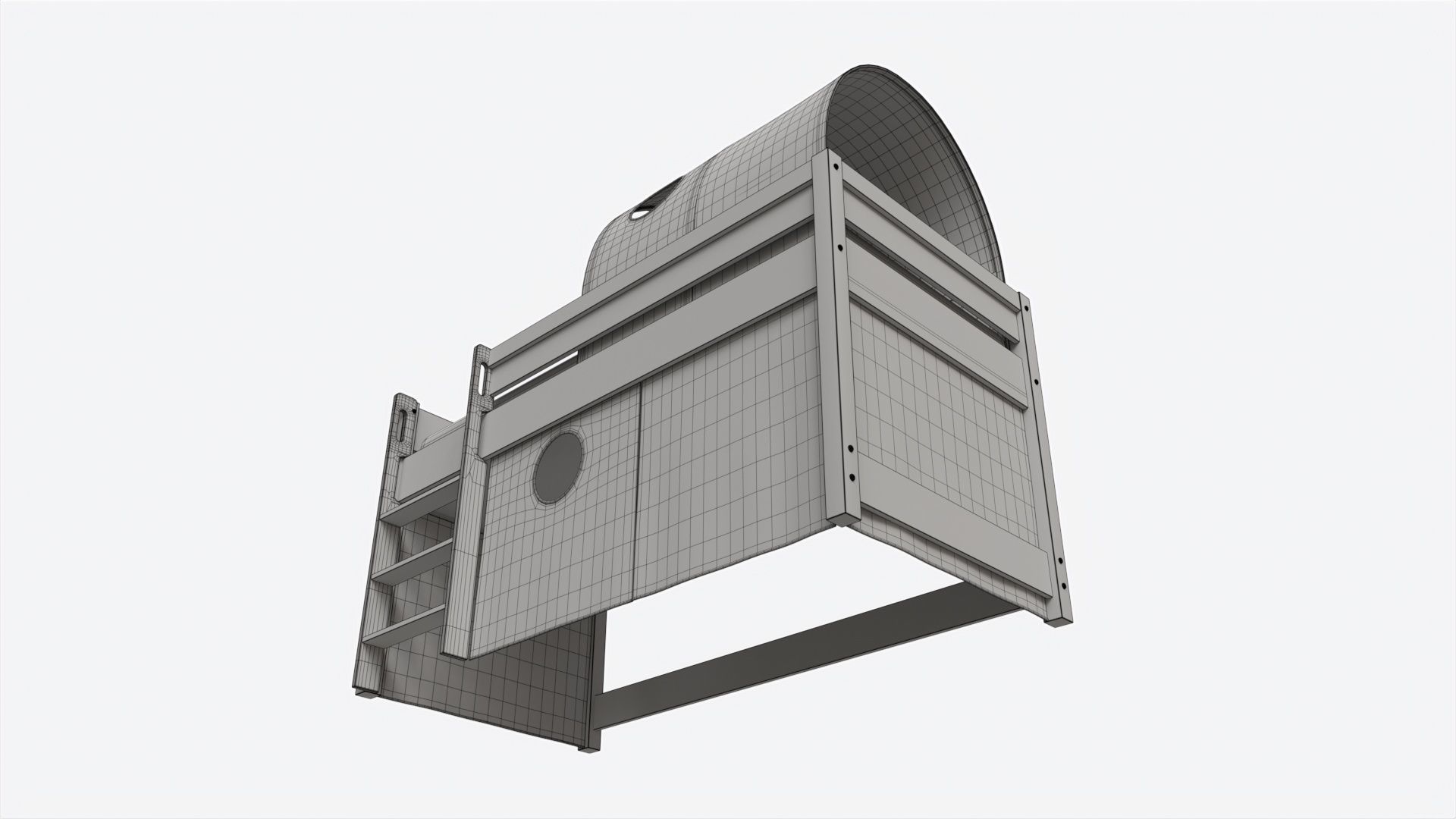 Cilek Montes Loft Bed with Canopy-tunnel 3D model_7