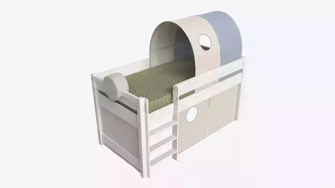 Cilek Montes Loft Bed with Canopy-tunnel 3D model