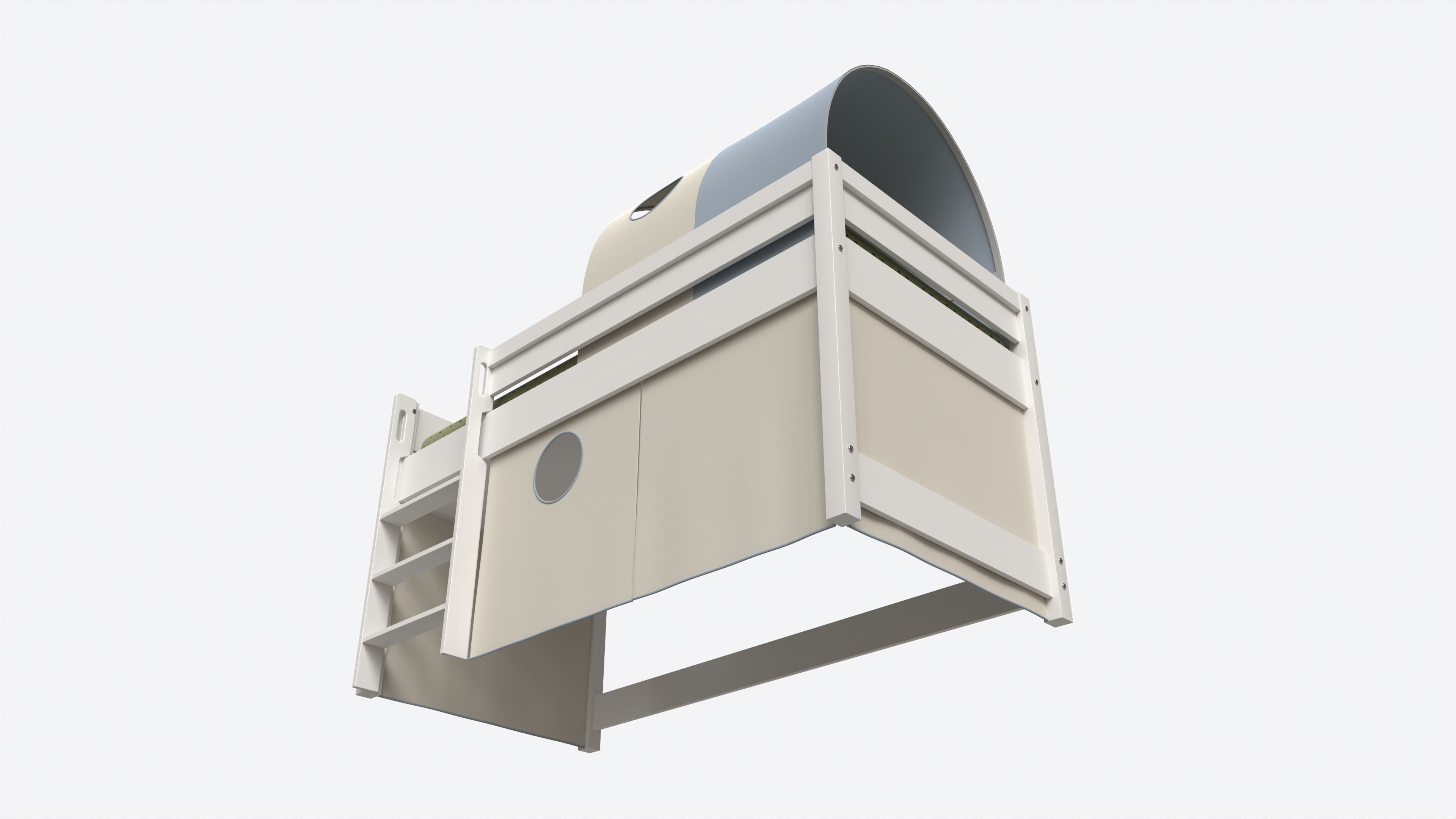 Cilek Montes Loft Bed with Canopy-tunnel 3D model_3