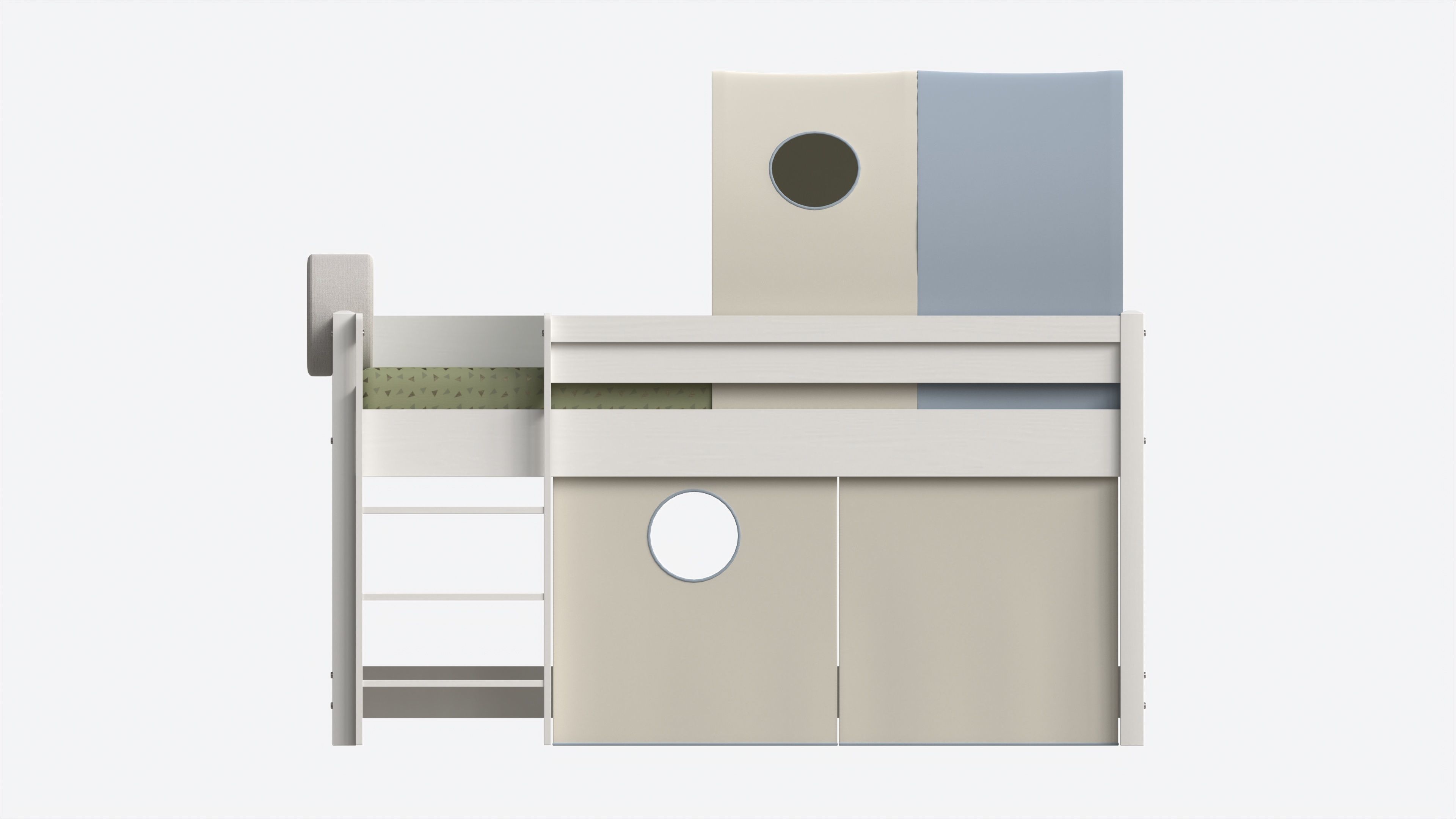 Cilek Montes Loft Bed with Canopy-tunnel 3D model_4