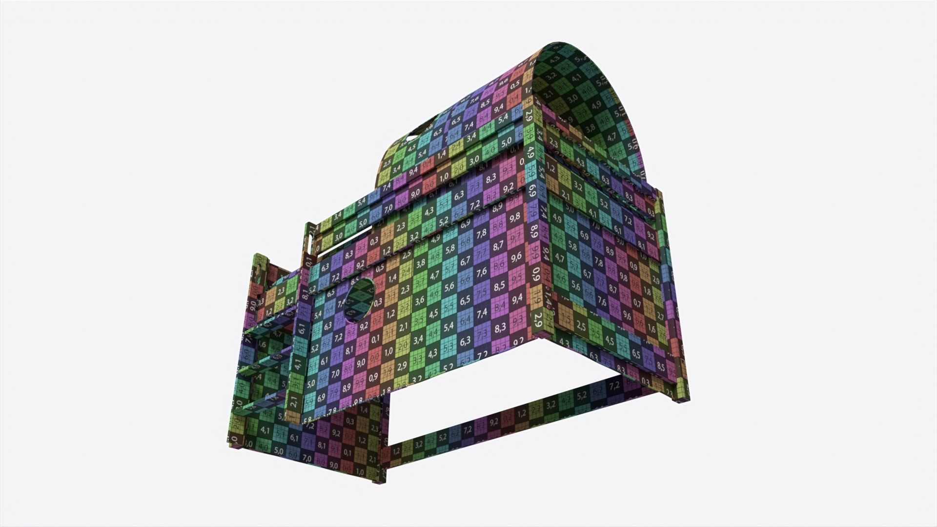 Cilek Montes Loft Bed with Canopy-tunnel 3D model_9