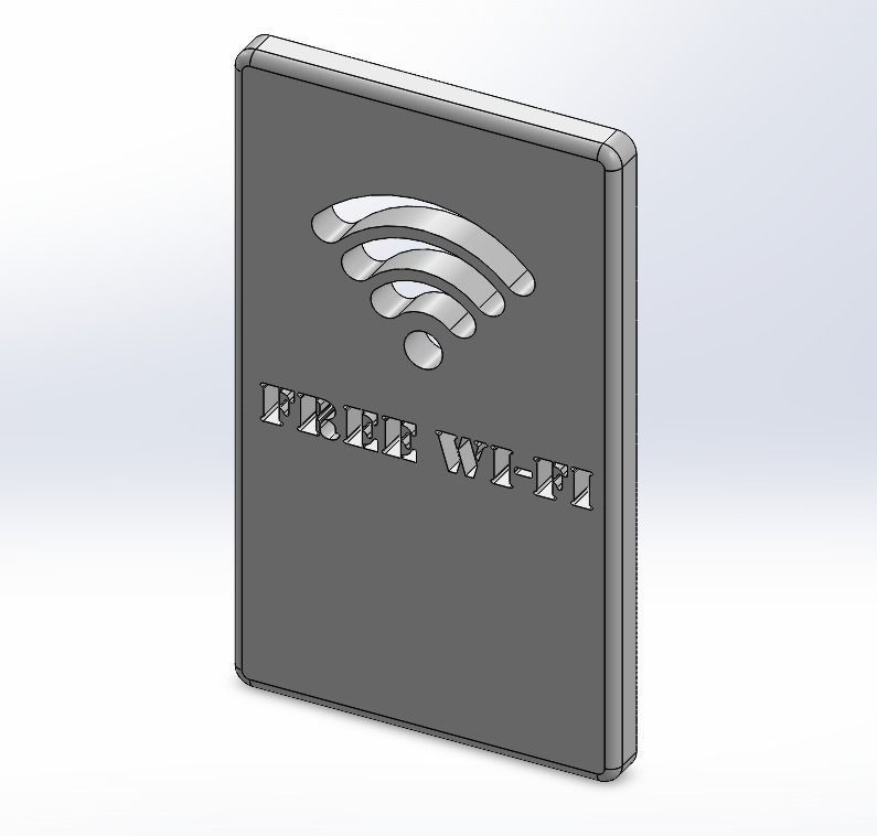 Free wi-fi sign 3D print model_2