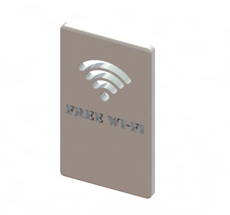 Free wi-fi sign 3D print model_3