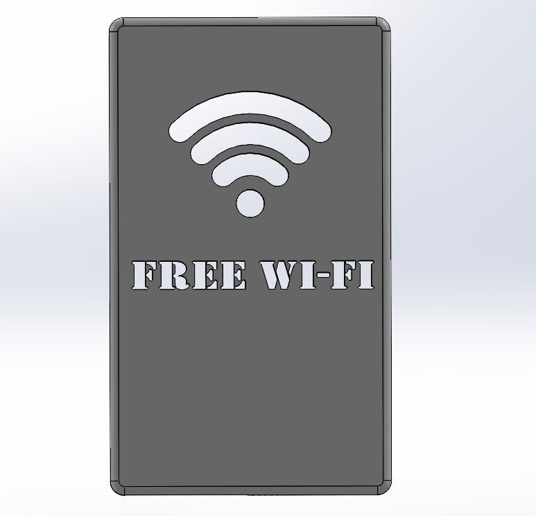 Free wi-fi sign 3D print model_1