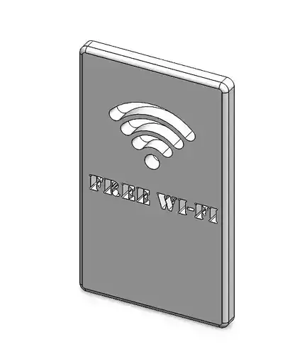 Free wi-fi sign 3D print model