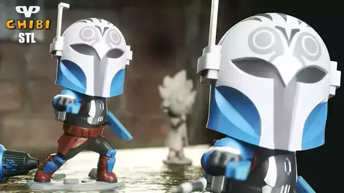 Bo-Katan Kryze Chibi STL for 3D Printing ChibiSTL 3DXM