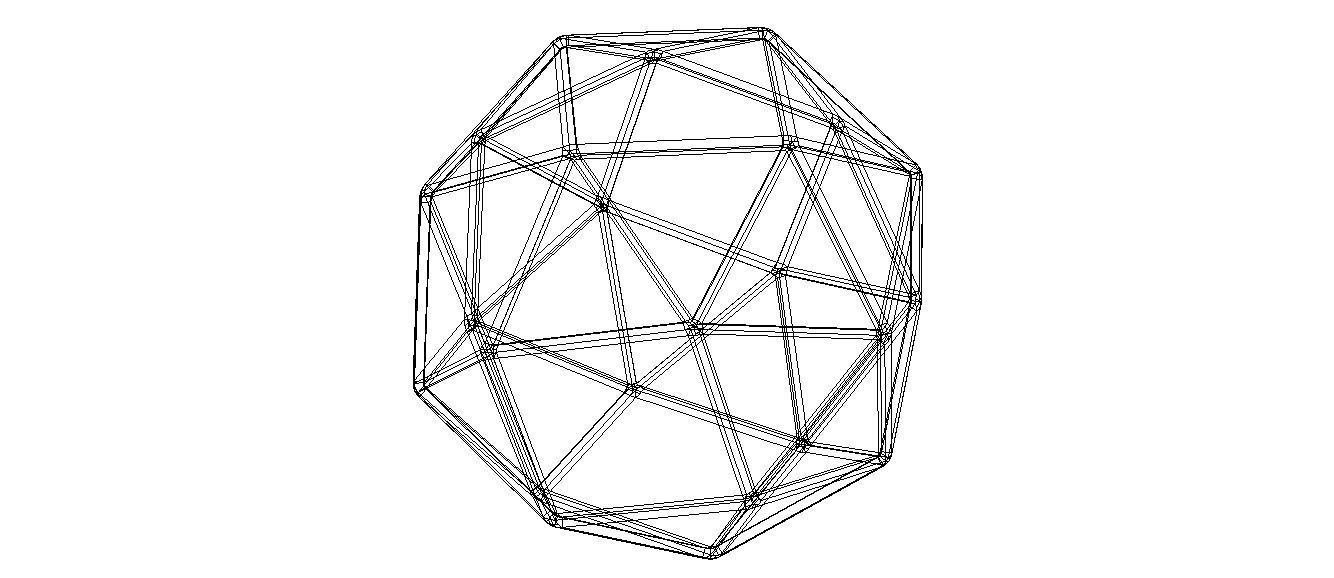 Wireframe Snub Cube 3D print model_8