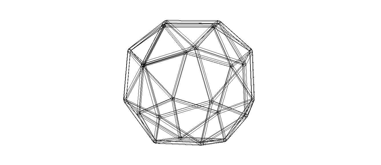 Wireframe Snub Cube 3D print model_36