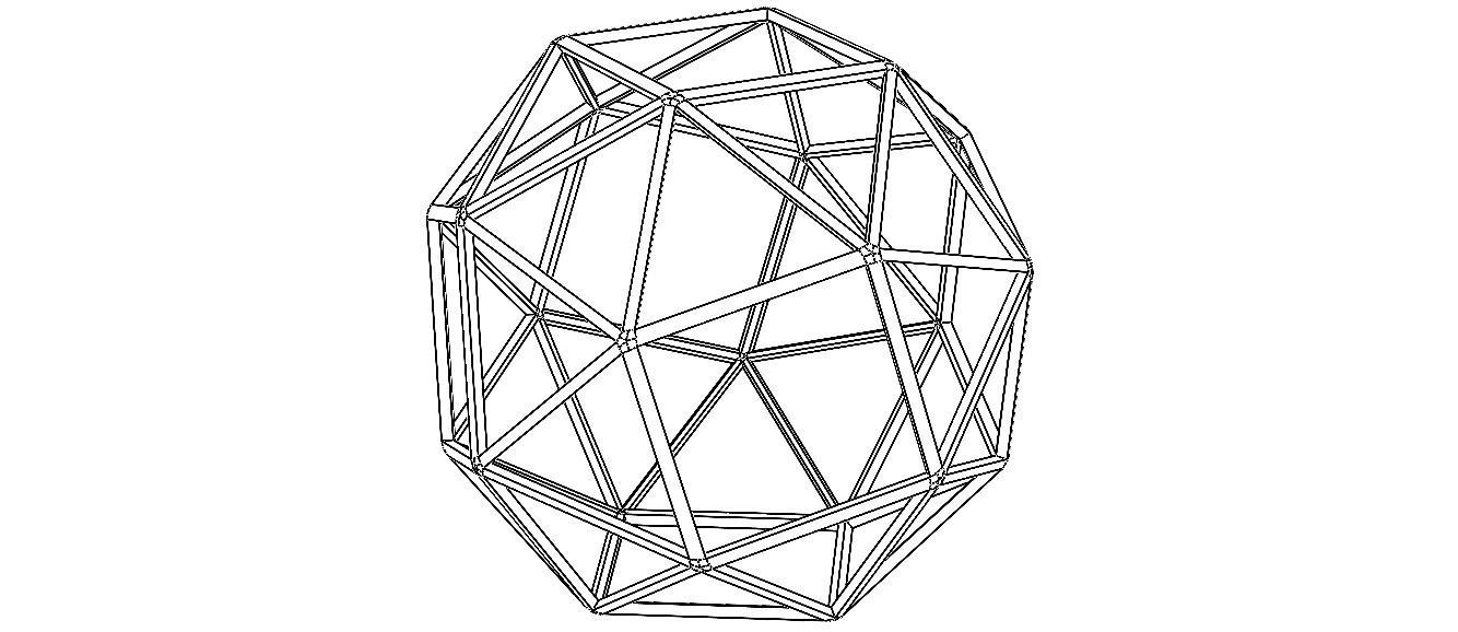 Wireframe Snub Cube 3D print model_2