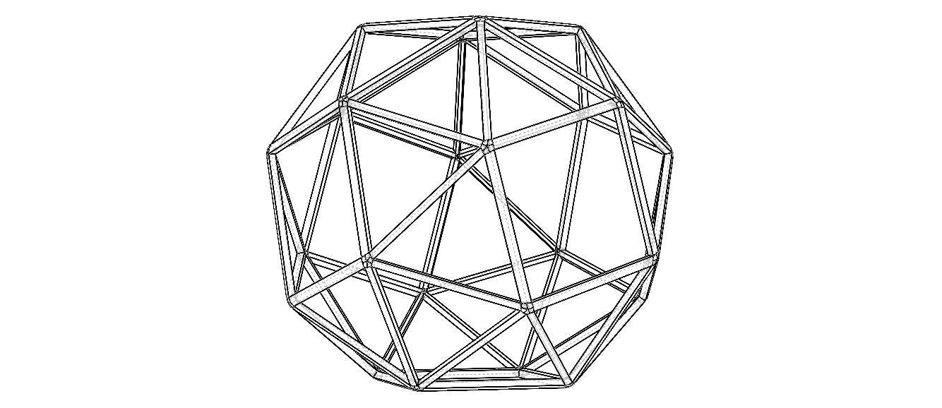 Wireframe Snub Cube 3D print model_23