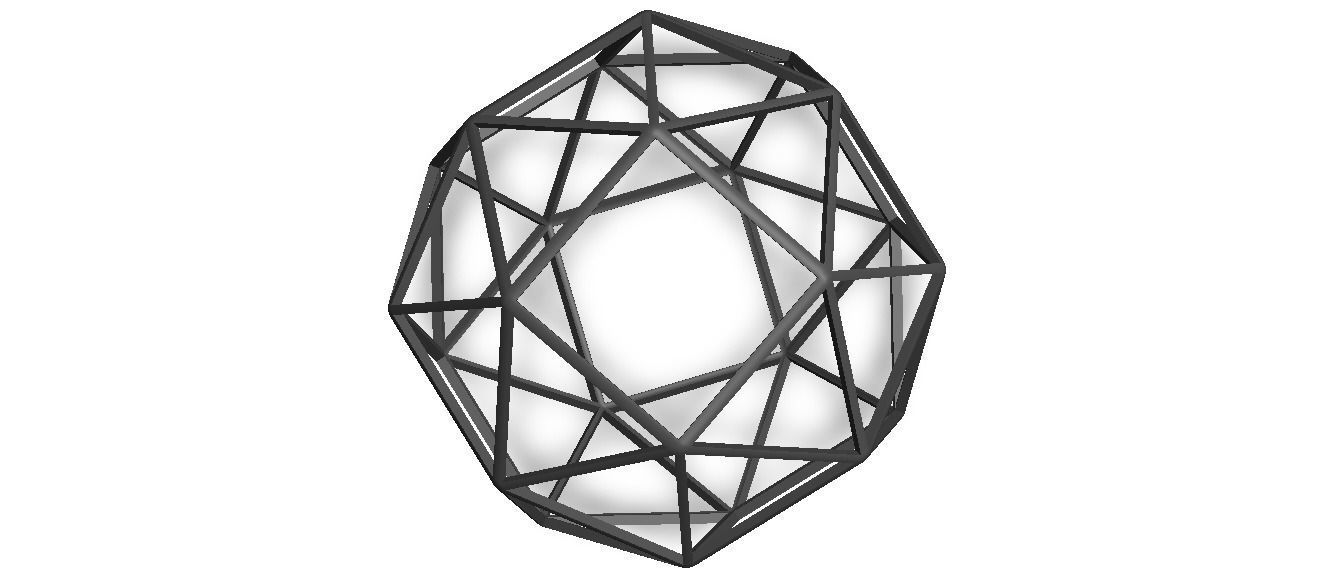 Wireframe Snub Cube 3D print model_17