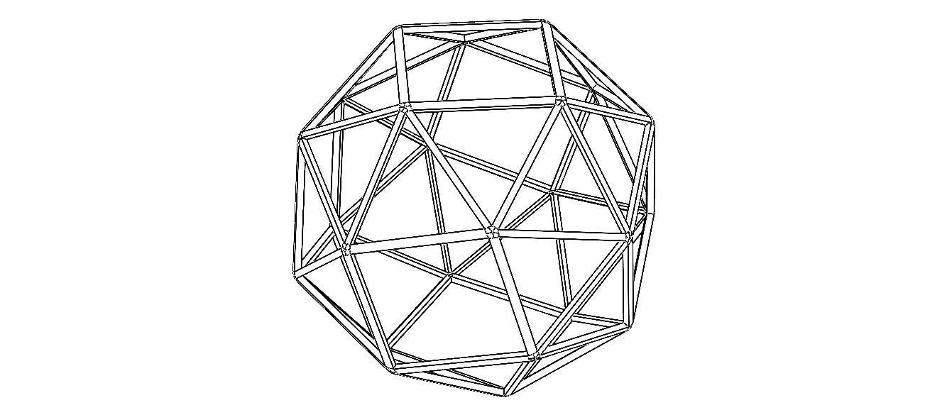 Wireframe Snub Cube 3D print model_6