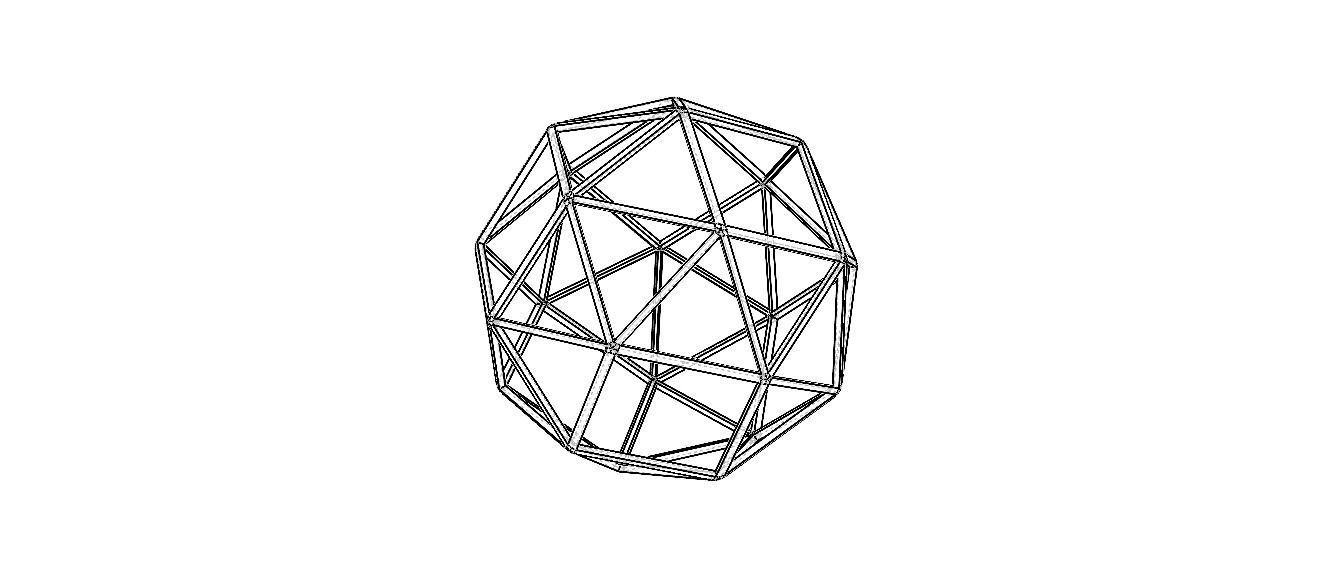 Wireframe Snub Cube 3D print model_27