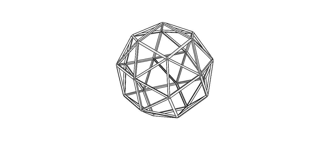 Wireframe Snub Cube 3D print model_19