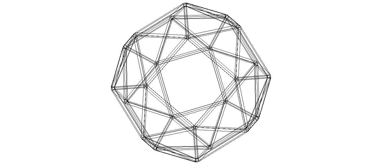 Wireframe Snub Cube 3D print model_16