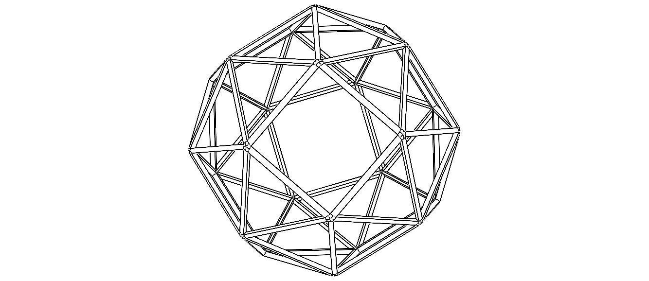 Wireframe Snub Cube 3D print model_14
