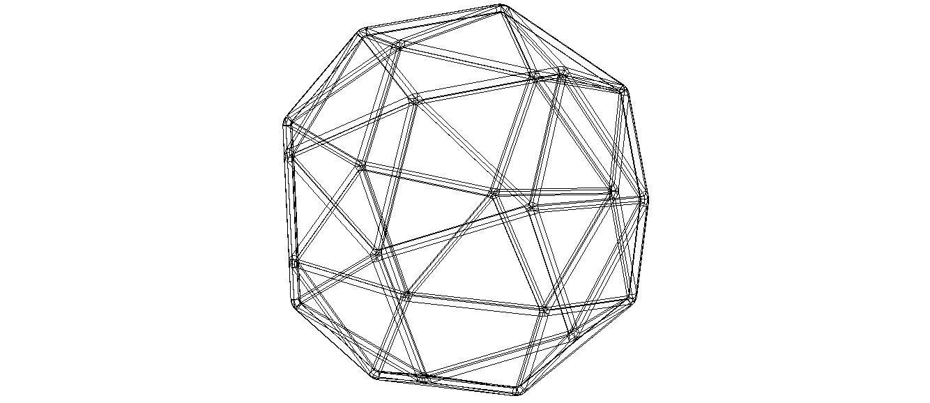 Wireframe Snub Cube 3D print model_12