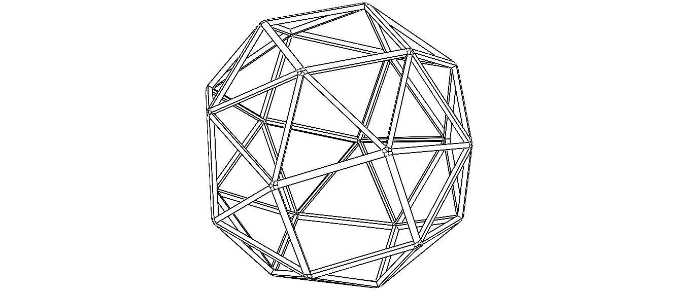 Wireframe Snub Cube 3D print model_10