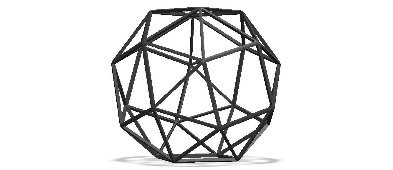 Wireframe Snub Cube 3D print model_25