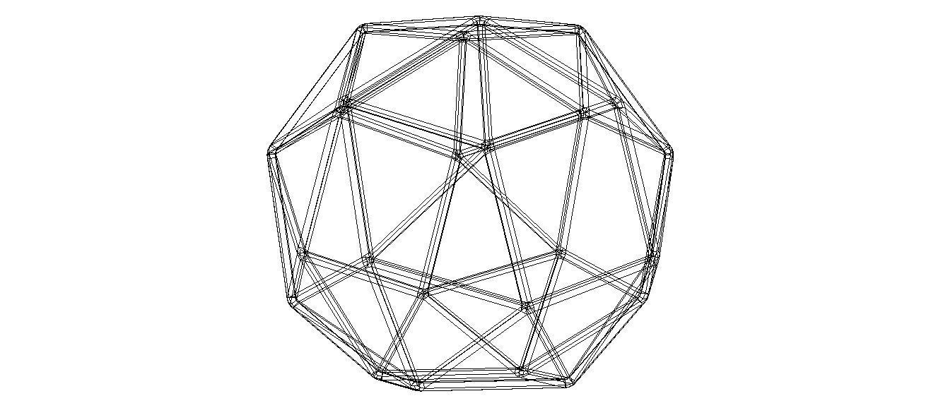 Wireframe Snub Cube 3D print model_24