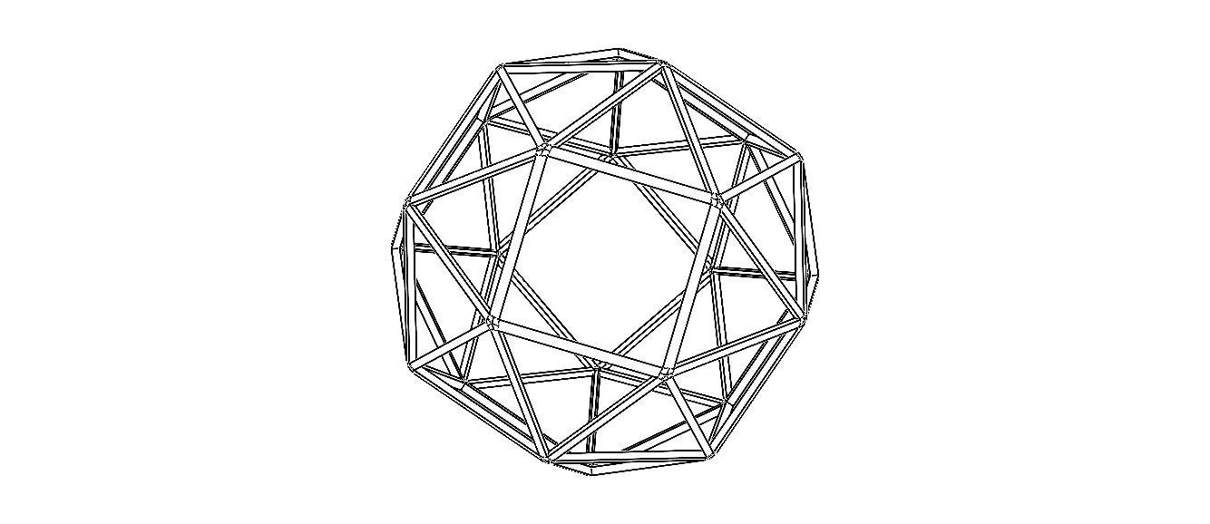 Wireframe Snub Cube 3D print model_30