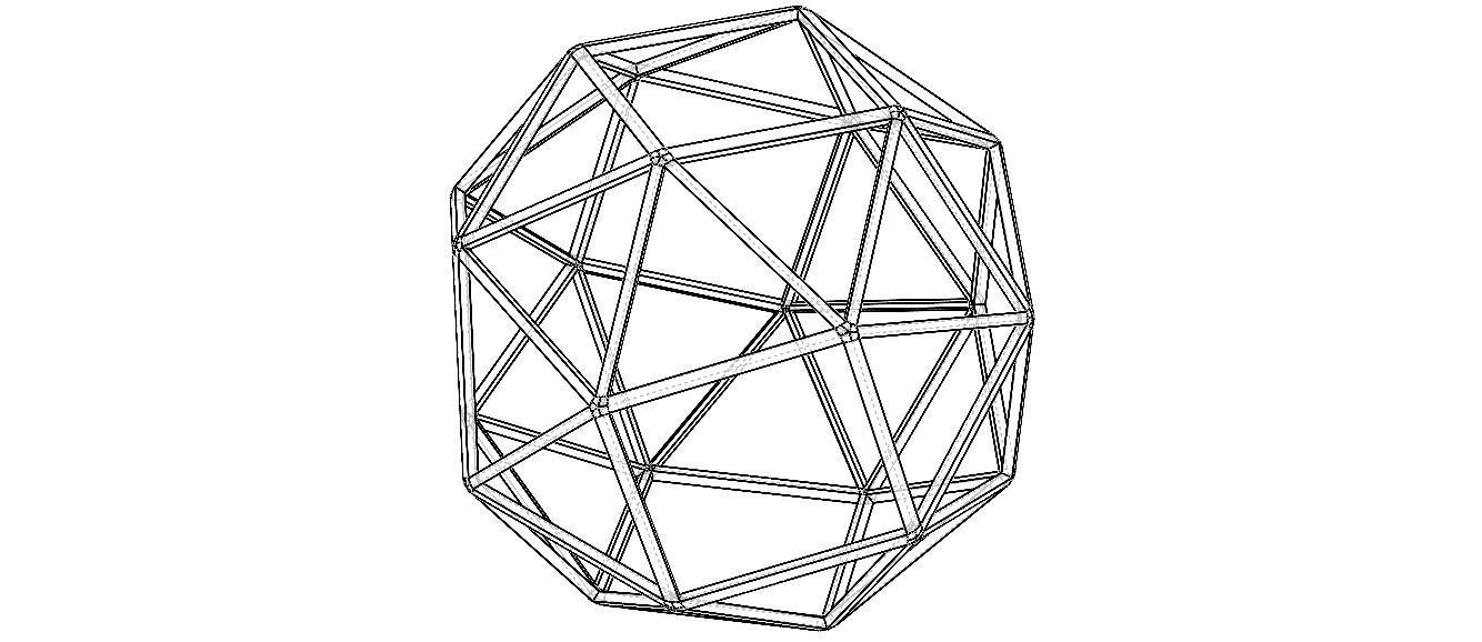 Wireframe Snub Cube 3D print model_11