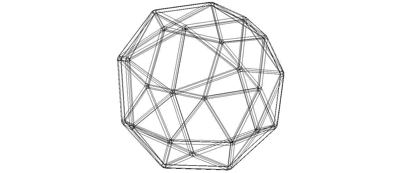 Wireframe Snub Cube 3D print model_4