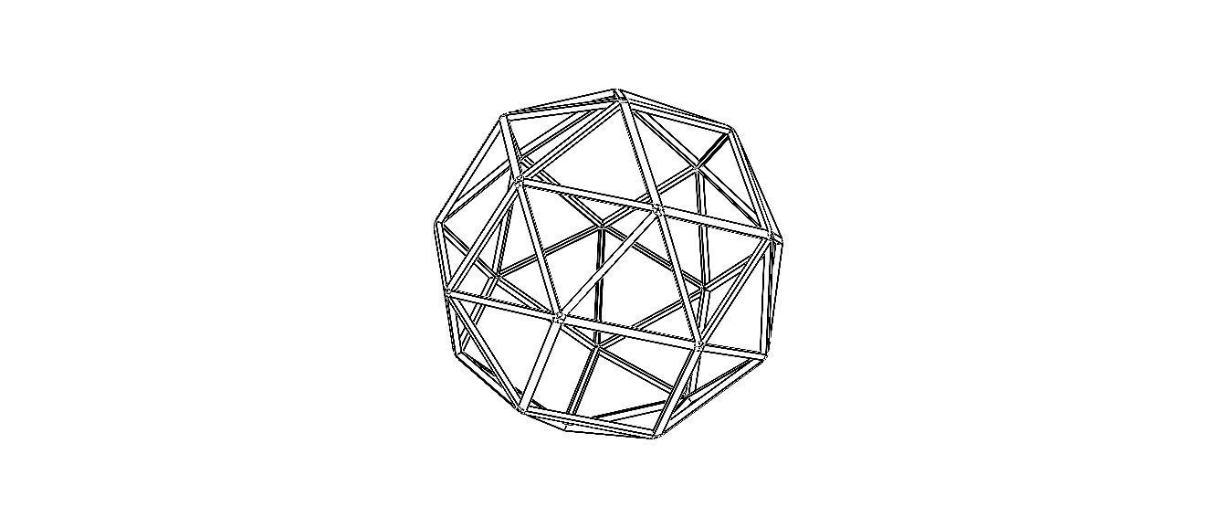 Wireframe Snub Cube 3D print model_26